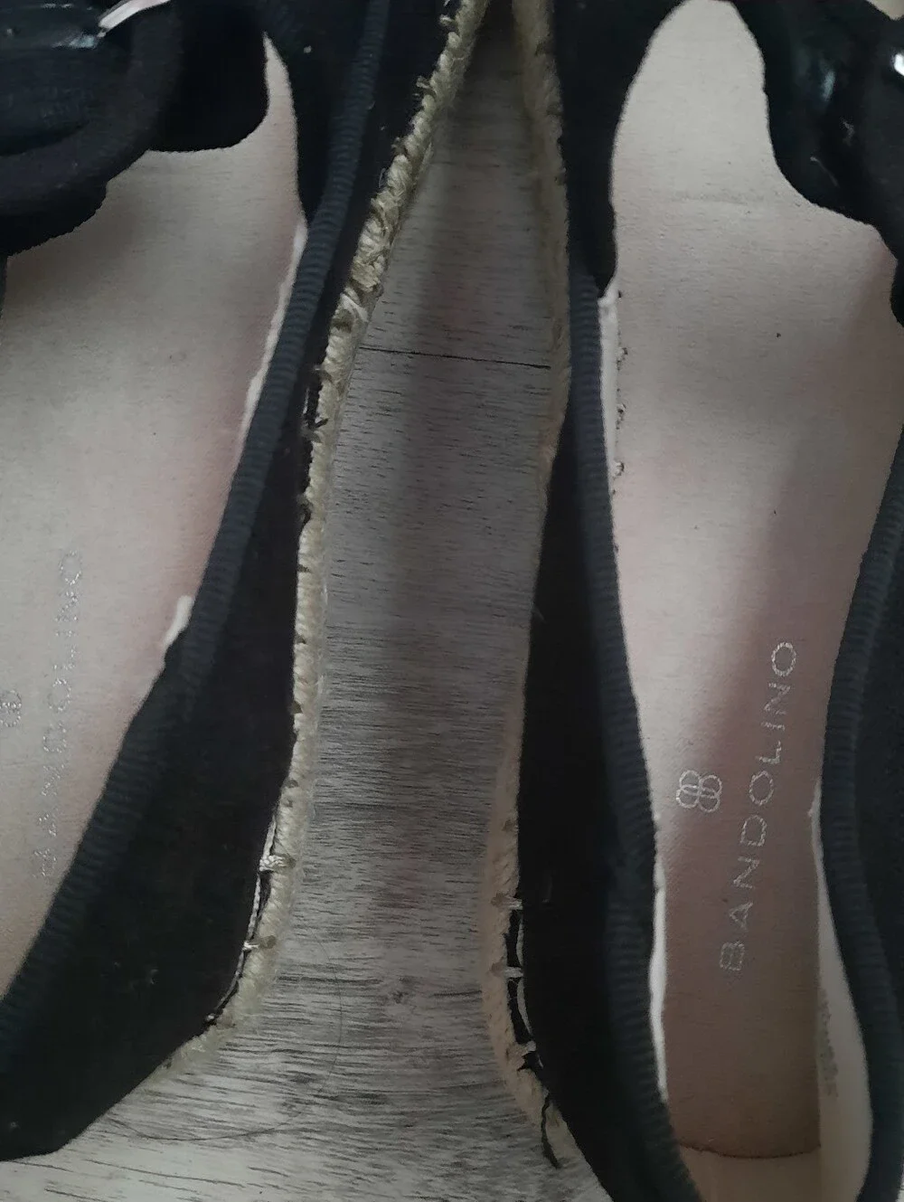 Bandolino Black Espadrille Mary Jane Flats with Buckle